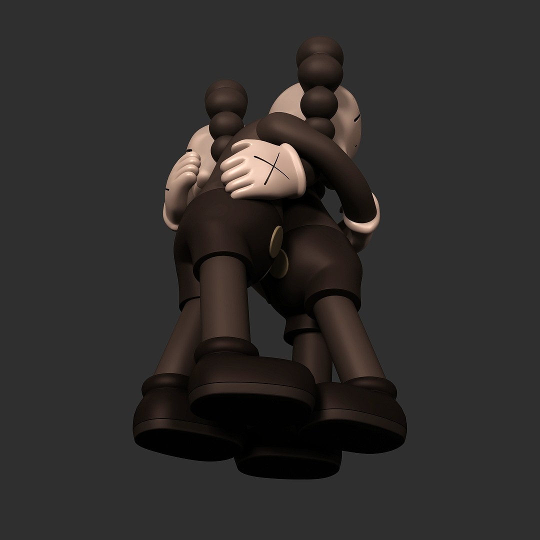 Cute Hugging Skull Figurine 3D Model Cute Hugging Skull Figurine 3D Model