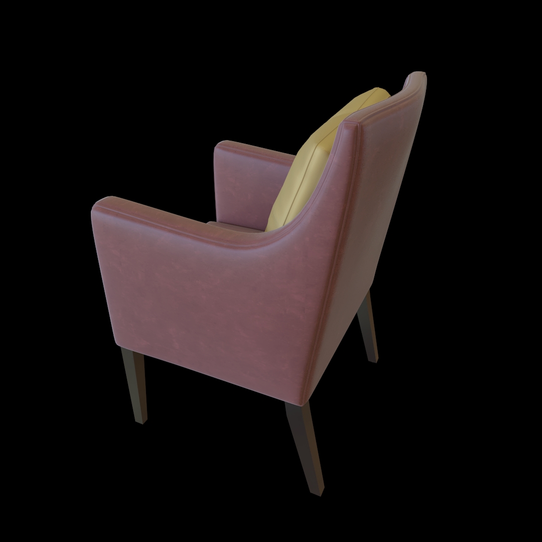 Modern Low Leather Armchair