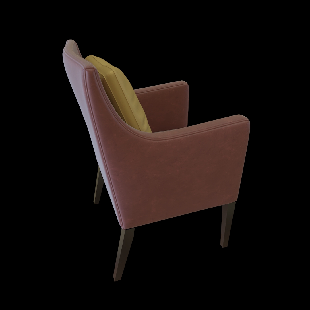 Modern Low Leather Armchair