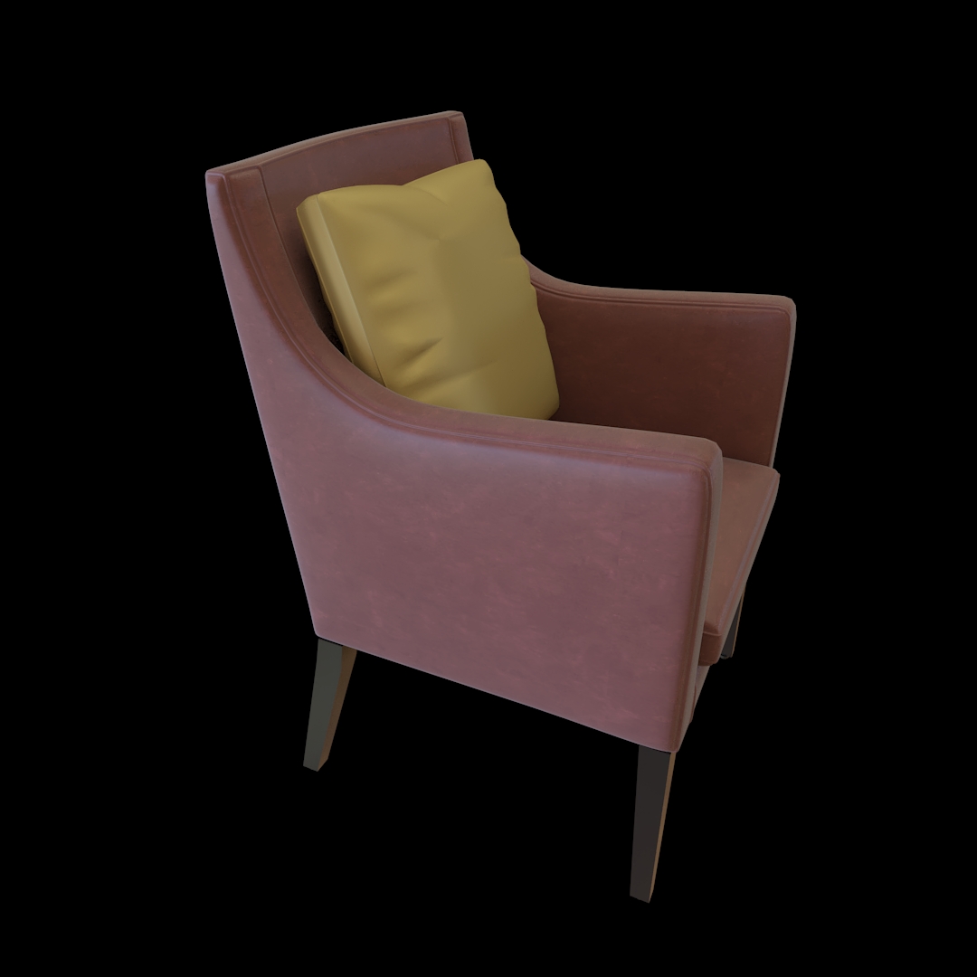 Modern Low Leather Armchair