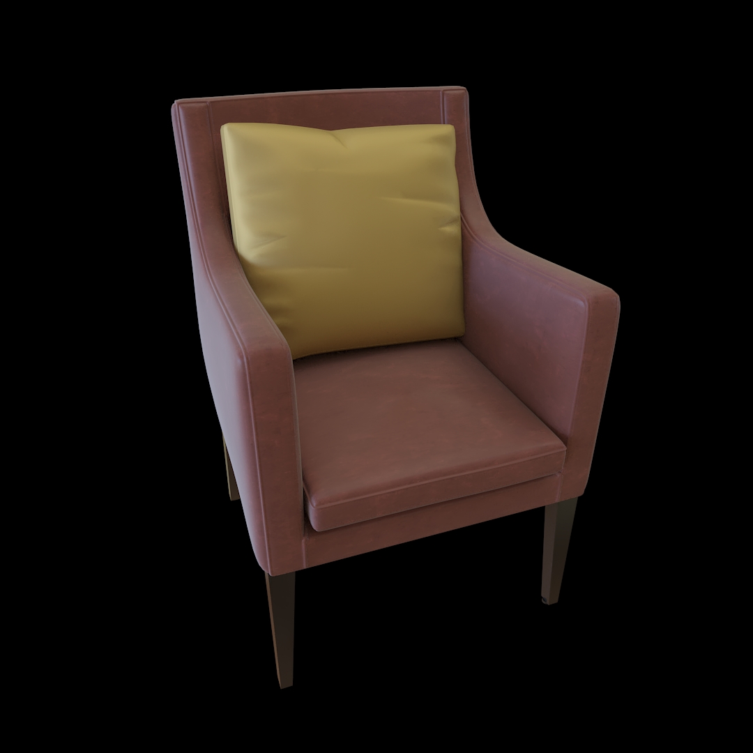 Modern Low Leather Armchair