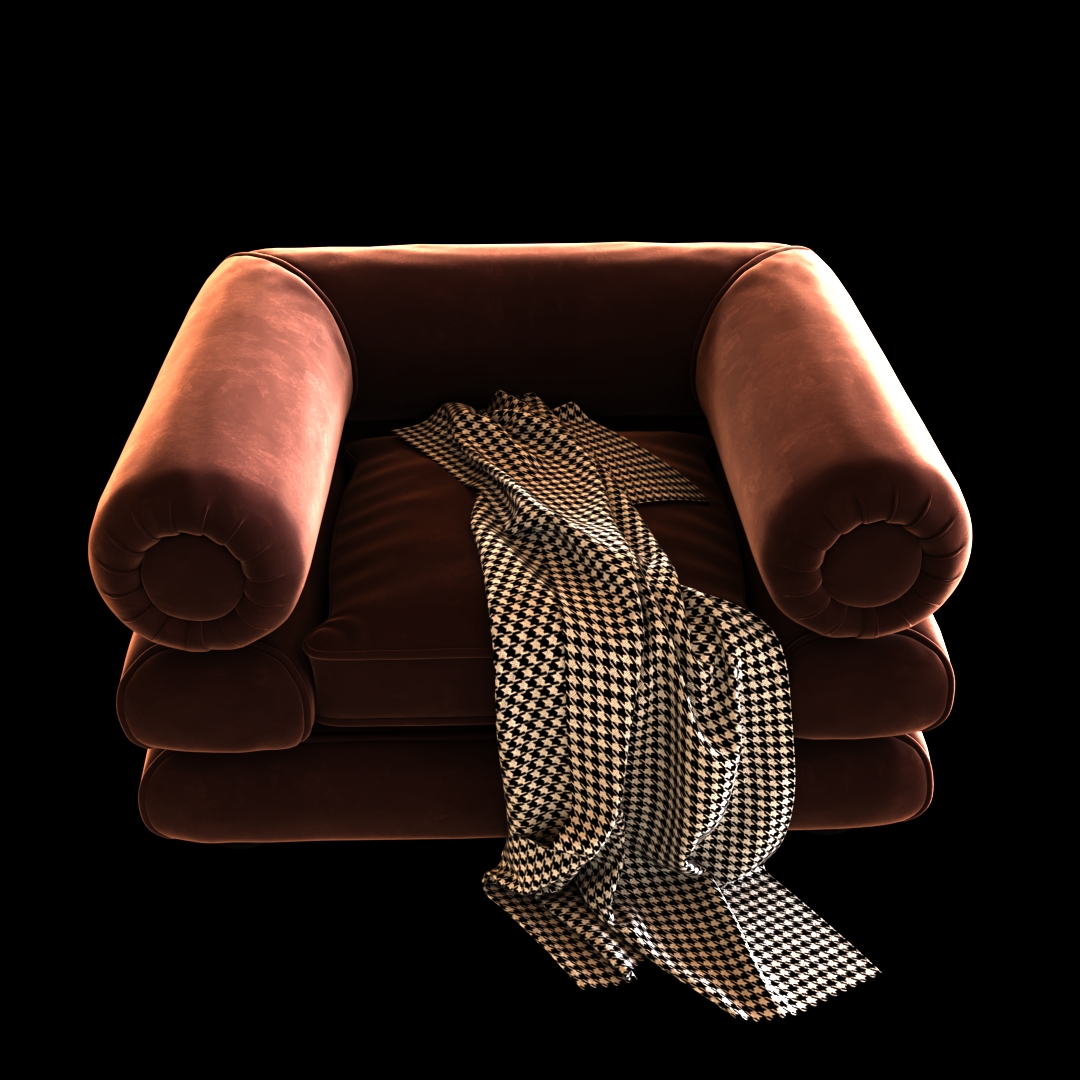 Modern Cylindrical Armrest Lounge Chair Modern Cylindrical Armrest Lounge Chair