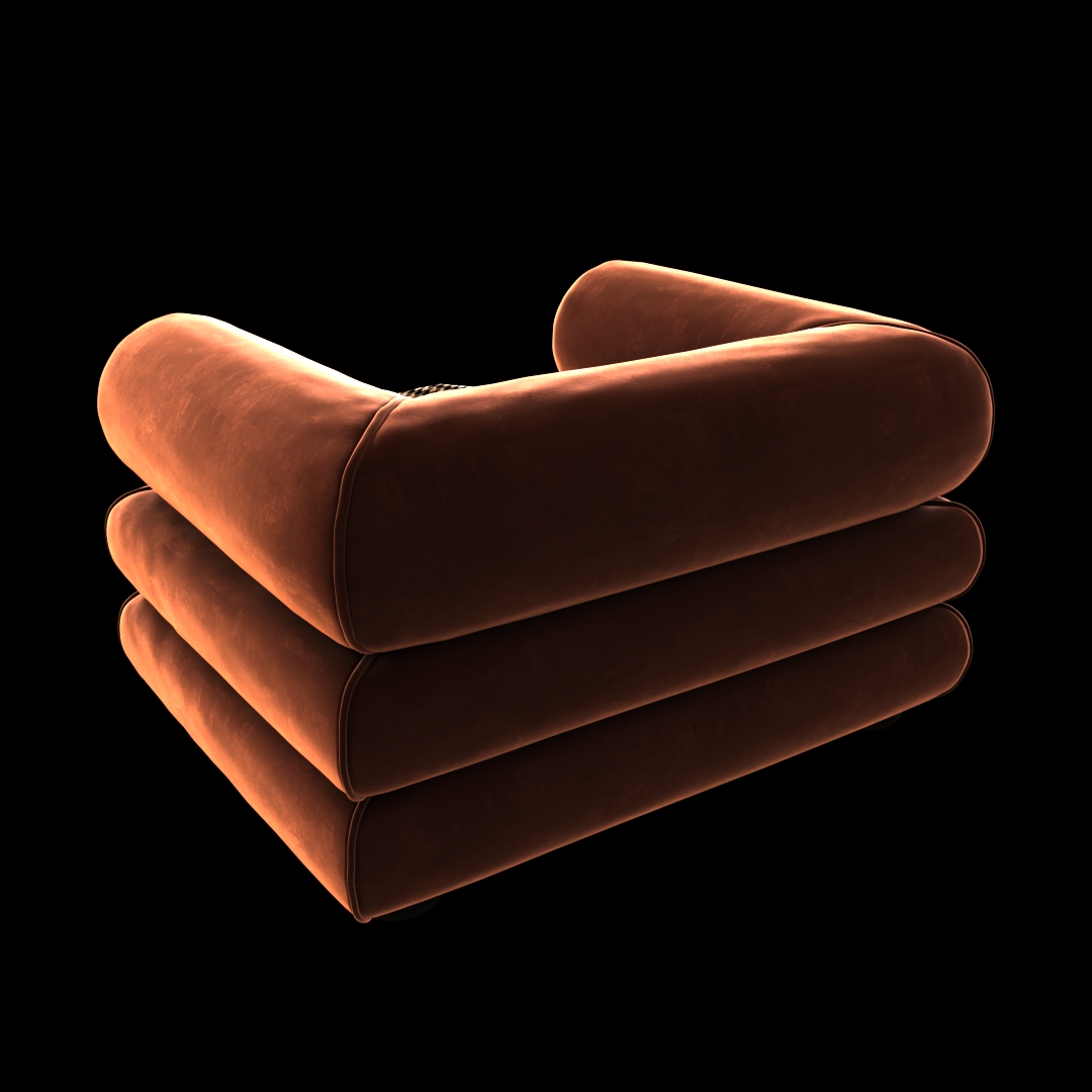 Modern Cylindrical Armrest Lounge Chair Modern Cylindrical Armrest Lounge Chair