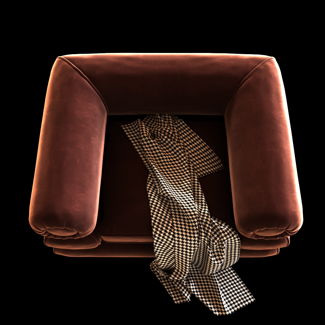 Modern Cylindrical Armrest Lounge Chair Modern Cylindrical Armrest Lounge Chair