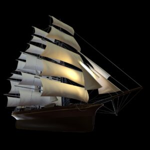 Wooden Ship 3D Model – Decorative Nautical Ornament Wooden Ship 3D Model – Decorative Nautical Ornament