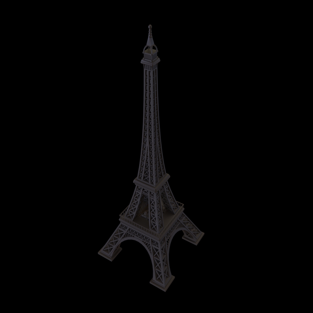 Eiffel Tower 3D Model – Decorative Paris Landmark