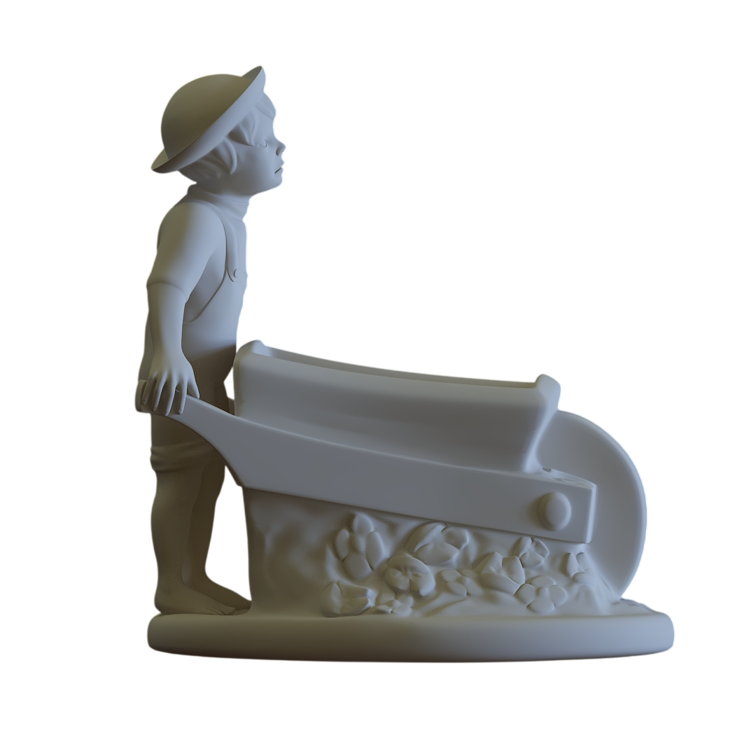 Miniature Miner Child Statue 3D Model | 3Diary