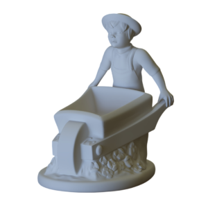 Miniature Miner Child Statue 3D Model | 3Diary