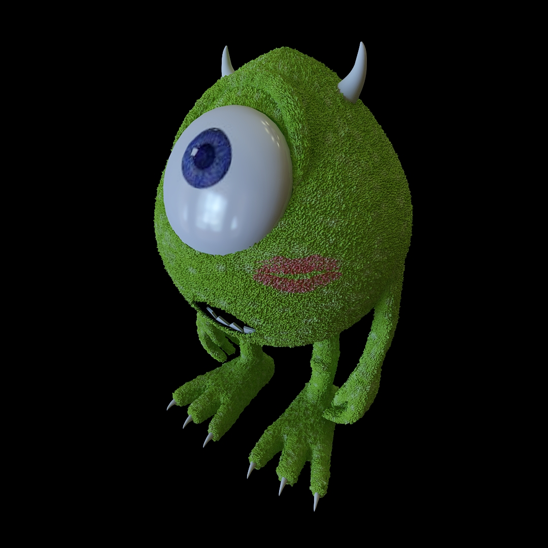Mike Wazowski Plush Toy 3D Model Mike Wazowski Plush Toy 3D Model
