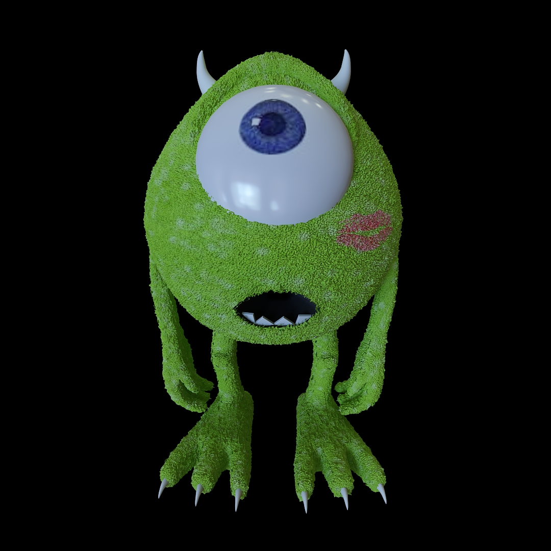 Mike Wazowski Plush Toy 3D Model Mike Wazowski Plush Toy 3D Model