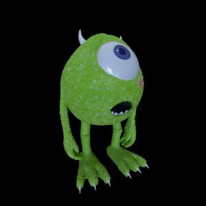 Mike Wazowski Plush Toy 3D Model