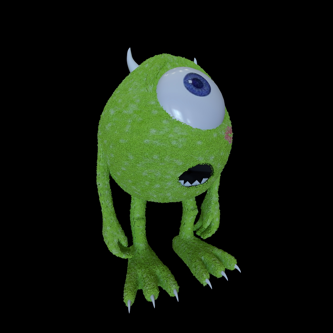 Mike Wazowski Plush Toy 3D Model Mike Wazowski Plush Toy 3D Model
