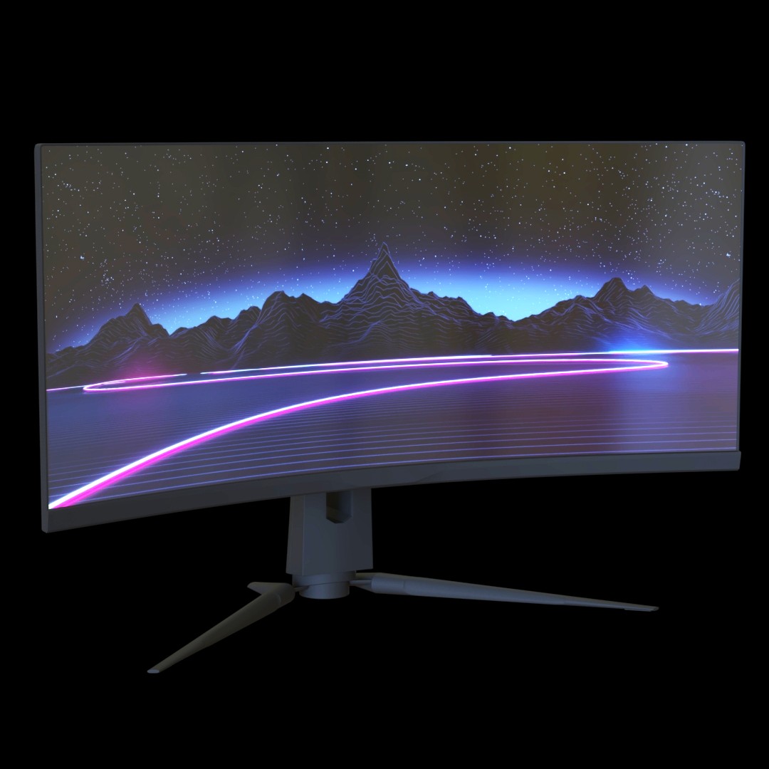 Curved Gaming Monitor 3D Model