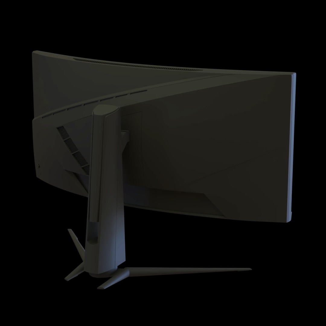 Curved Gaming Monitor 3D Model