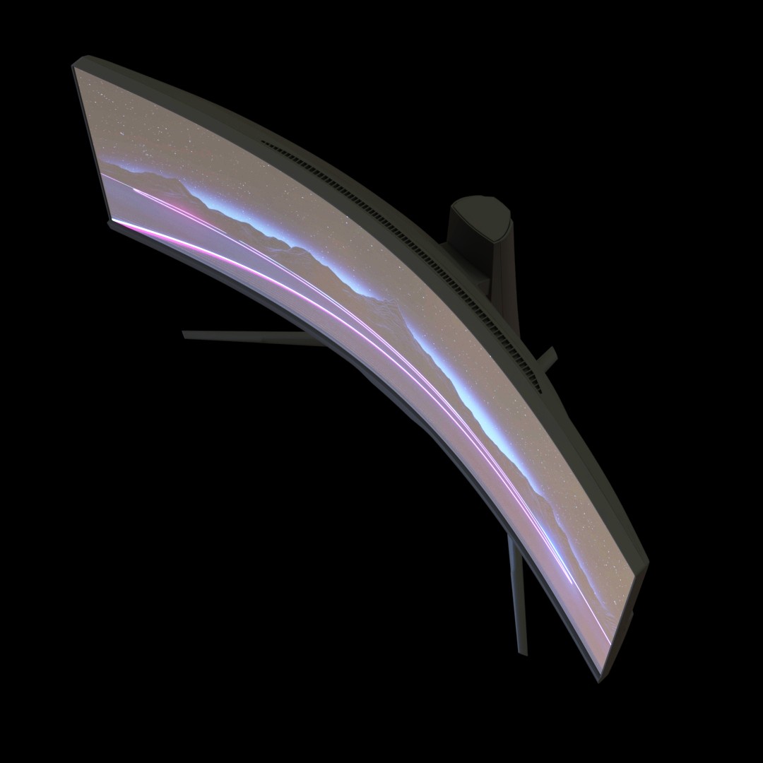 Curved Gaming Monitor 3D Model