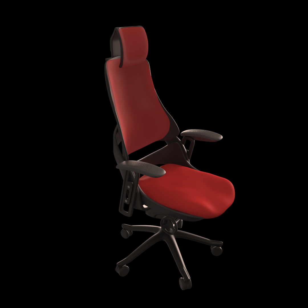 Racing Style Gaming Chair 3D Model