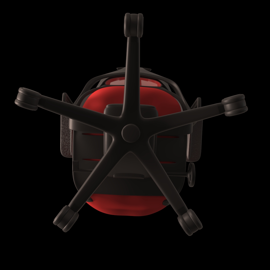 Racing Style Gaming Chair 3D Model