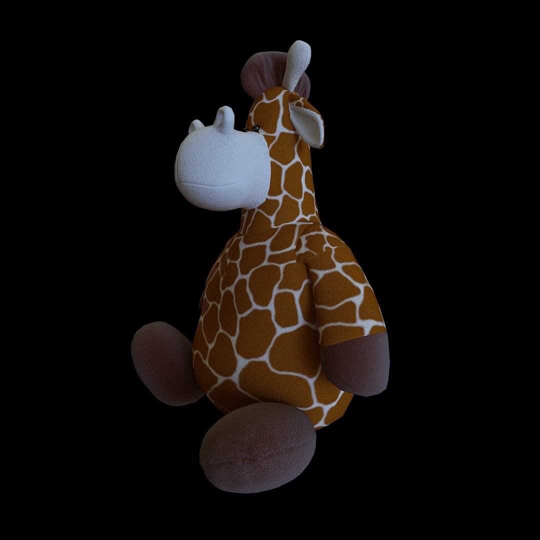 Giraffe Plush Toy 3D Model
