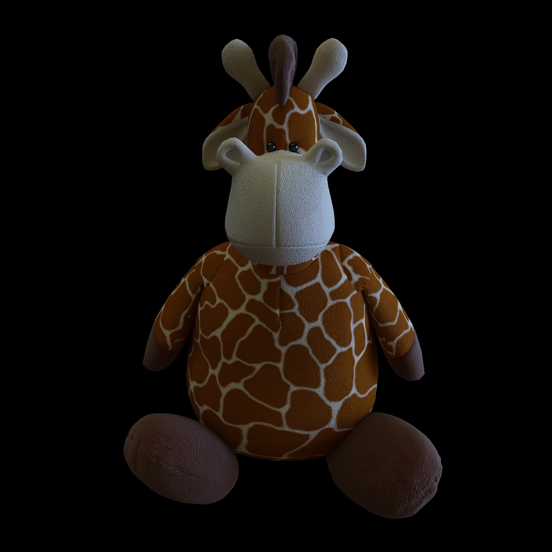Giraffe Plush Toy 3D Model