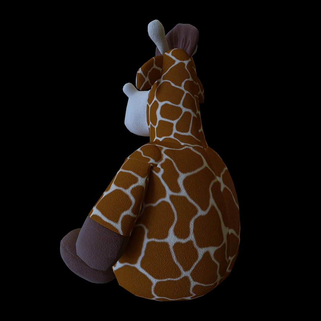 Giraffe Plush Toy 3D Model