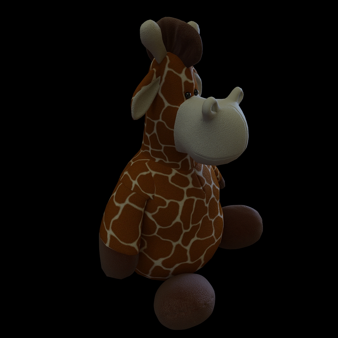 Giraffe Plush Toy 3D Model